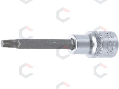 Antgalis įpresuotas į galvutę | ilgis 100 mm | 12,5 mm (1/2") | T-star (Torx) T40 (4472) Antgalis įpresuotas į galvutę | ilgis 100 mm | 12,5 mm (1/2") | T-star (Torx) T40 (4472)