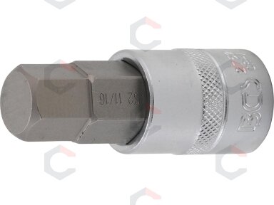 Antgalis įpresuotas į galvutę | ilgis 70 mm | 12.5 mm (1/2") | hex šešiakampis 11/16" (2752) Antgalis įpresuotas į galvutę | ilgis 70 mm | 12.5 mm (1/2") | hex šešiakampis 11/16" (2752)
