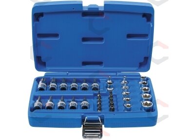 Antgalių ir galvučių rinkinys | 10 mm (3/8") | T-star (Torx) | 34 vnt. (5021)