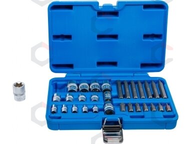 Antgalių ir galvučių rinkinys | E-Type / T-Star (Torx) | 30 vnt. (5025) Antgalių ir galvučių rinkinys | E-Type / T-Star (Torx) | 30 vnt. (5025)