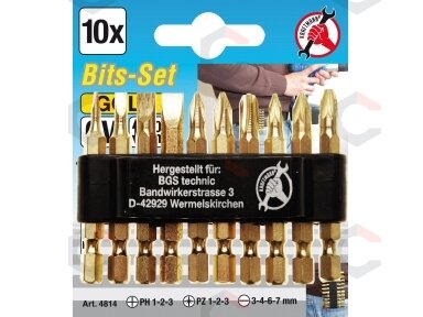 Antgalių rinkinys | "gold" | 6.3 mm (1/4") | 10 vnt. (4814)