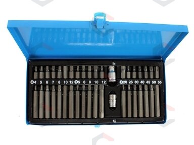 Antgalių rinkinys | metalinė dėžutė | 40 vnt. (66410V) Antgalių rinkinys | metalinė dėžutė | 40 vnt. (66410V)