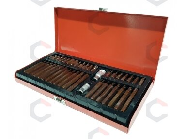 Antgalių rinkinys S2 | torx/hex/spline | 40 vnt. (H393340)