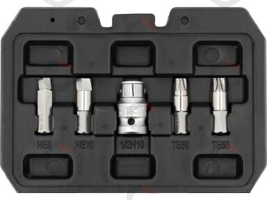 Antgalių rinkinys | sugadintiems T-Star (Torx) ir Hex | 19 vnt. (YT-04584)