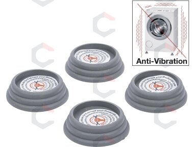 Antivibracinės skalbimo mašinoms kojelės | Ø 65 x 20 mm | 4 vnt. (85803) Antivibracinės skalbimo mašinoms kojelės | Ø 65 x 20 mm | 4 vnt. (85803)