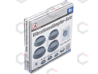 Antivibracinės skalbimo mašinoms kojelės | Ø 65 x 20 mm | 4 vnt. (85803) Antivibracinės skalbimo mašinoms kojelės | Ø 65 x 20 mm | 4 vnt. (85803)