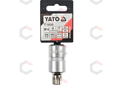 Antgalis įpresuotas į galvutę 1/2", M14 x 55 mm (YT-04345) 2 Antgalis įpresuotas į galvutę 1/2", M14 x 55 mm (YT-04345) 2