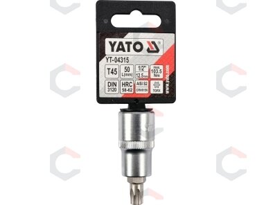 Antgalis įpresuotas į galvutę 1/2", T45 x 55 mm (YT-04315) 1 Antgalis įpresuotas į galvutę 1/2", T45 x 55 mm (YT-04315) 1