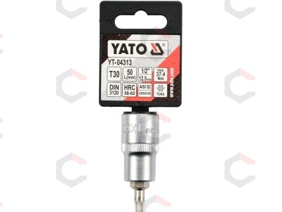 Antgalis įpresuotas į galvutę 1/2", T30 x 55 mm (YT-04313) 1 Antgalis įpresuotas į galvutę 1/2", T30 x 55 mm (YT-04313) 1