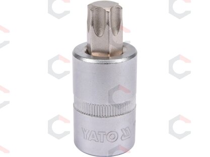 Antgalis įpresuotas į galvutę 1/2", T60 x 55 mm (YT-04318) Antgalis įpresuotas į galvutę 1/2", T60 x 55 mm (YT-04318)