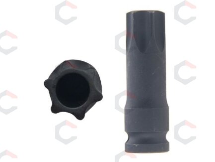 Antgalis smūginis | 12.5 mm (1/2") | T-Star su skyle (Torx) T100 | Mercedes (VM271) Antgalis smūginis | 12.5 mm (1/2") | T-Star su skyle (Torx) T100 | Mercedes (VM271)