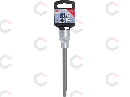 Antgalis įpresuotas į galvutę | ilgis 140 mm | 12,5 mm (1/2") | T-Star (Torx) T45 (5184-T45) 1