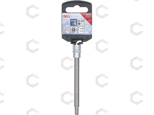 Antgalis įpresuotas į galvutę | ilgis 100 mm | 6.3 mm (1/4") | T-Star su skyle (Torx ) T30 (4203) 1 Antgalis įpresuotas į galvutę | ilgis 100 mm | 6.3 mm (1/4") | T-Star su skyle (Torx ) T30 (4203) 1