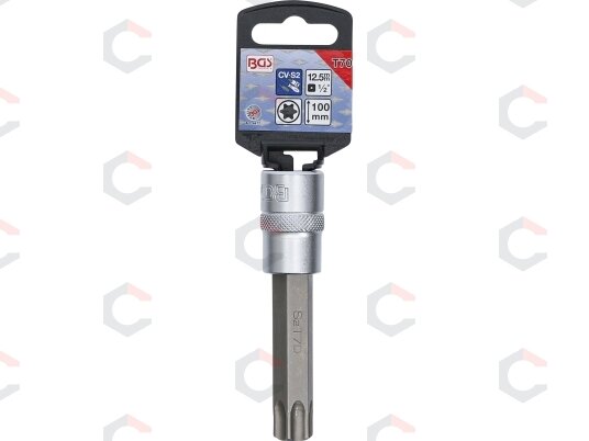 Antgalis įpresuotas į galvutę | ilgis 100 mm | 12,5 mm (1/2") | T-star (Torx) T70 (4477) 1 Antgalis įpresuotas į galvutę | ilgis 100 mm | 12,5 mm (1/2") | T-star (Torx) T70 (4477) 1