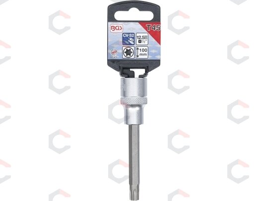 Antgalis įpresuotas į galvutę | ilgis 100 mm | 12,5 mm (1/2") | T-star (Torx) T45 (4473) 1 Antgalis įpresuotas į galvutę | ilgis 100 mm | 12,5 mm (1/2") | T-star (Torx) T45 (4473) 1