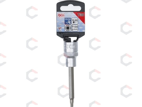 Antgalis įpresuotas į galvutę | ilgis 100 mm | 12,5 mm (1/2") | T-star (Torx) T30 (4471) 1 Antgalis įpresuotas į galvutę | ilgis 100 mm | 12,5 mm (1/2") | T-star (Torx) T30 (4471) 1