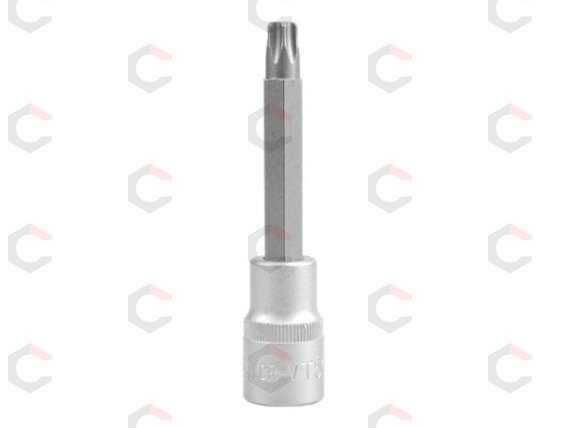 Antgalis įpresuotas į galvutę 1/2", 100 mm ilgio, T50 (YT-0443) Antgalis įpresuotas į galvutę 1/2", 100 mm ilgio, T50 (YT-0443)
