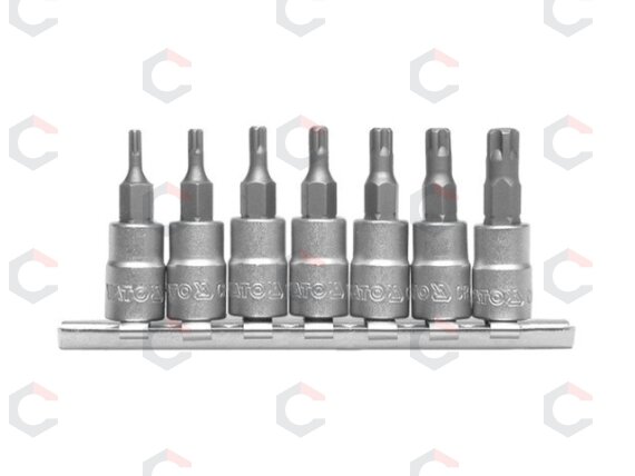 Antgalių rinkinys | 6.3 mm (1/4") | T-Star 5-kampiai (Torx) | 7 vnt. (YT-0461)