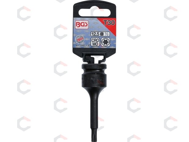 Antgalis smūginis | 12,5 mm (1/2") | T-star (Torx) T30 (5480-T30) 1 Antgalis smūginis | 12,5 mm (1/2") | T-star (Torx) T30 (5480-T30) 1