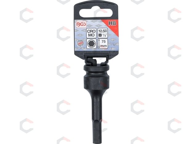 Antgalis smūginis | 12,5 mm (1/2") | hex šešiakampis 8 mm (5481-M8) 1 Antgalis smūginis | 12,5 mm (1/2") | hex šešiakampis 8 mm (5481-M8) 1