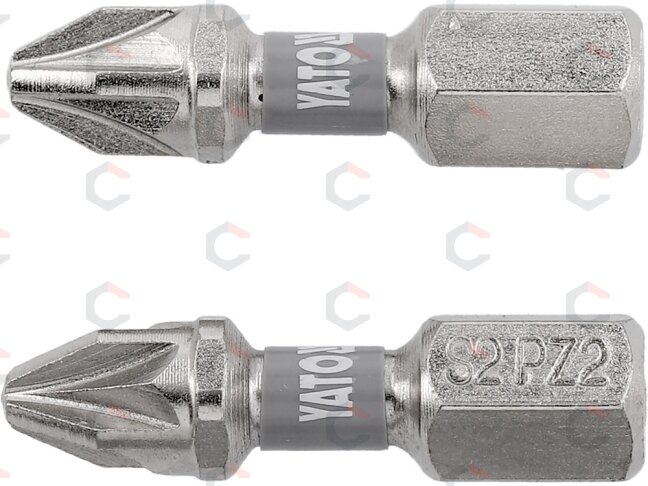 Antgaliai | 6,3 mm (1/4") | S2 Ni | kryžminiai PZ2 | 2 vnt. (YT-78004) Antgaliai | 6,3 mm (1/4") | S2 Ni | kryžminiai PZ2 | 2 vnt. (YT-78004)
