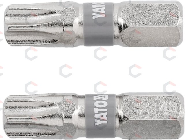 Antgaliai | 6,3 mm (1/4") | S2 Ni | T-Star (Torx) T40 | 2 vnt. (YT-78016) Antgaliai | 6,3 mm (1/4") | S2 Ni | T-Star (Torx) T40 | 2 vnt. (YT-78016)