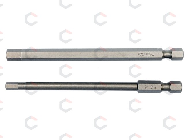 Antgaliai HEX šešiakampiai su skyle 1/4", 2vnt: H4x100mm; H6x100mm (YT-0495) Antgaliai HEX šešiakampiai su skyle 1/4", 2vnt: H4x100mm; H6x100mm (YT-0495)