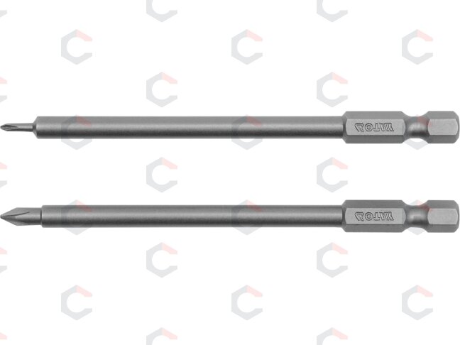 Antgaliai kryžminiai 1/4", 2vnt, : PH00X100MM; PH0X100MM "Yato"(YT-0459) Antgaliai kryžminiai 1/4", 2vnt, : PH00X100MM; PH0X100MM "Yato"(YT-0459)