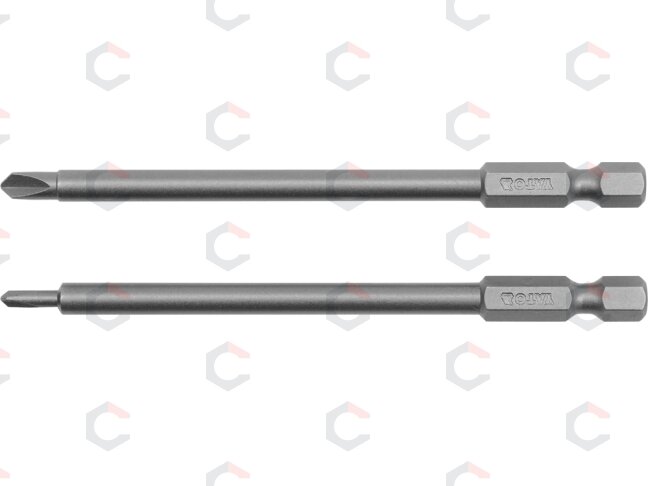 Antgaliai kryžminiai trikampiai 1/4", 2vnt, :0x100mm ; 1x100mm "Yato" (YT-0493) Antgaliai kryžminiai trikampiai 1/4", 2vnt, :0x100mm ; 1x100mm "Yato" (YT-0493)