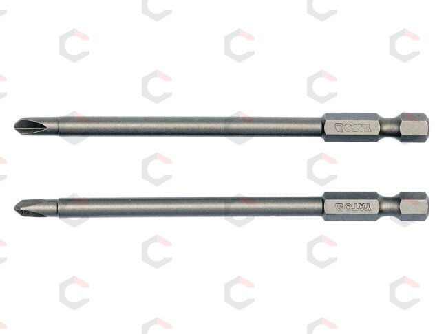 Antgaliai kryžminiai trikampiai 1/4", 2vnt, : NR1 X100MM; NR3 X100MM (YT-0496) Antgaliai kryžminiai trikampiai 1/4", 2vnt, : NR1 X100MM; NR3 X100MM (YT-0496)