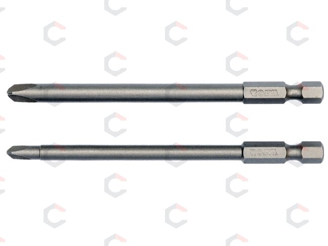 Antgaliai kryžminiai trikampiai 1/4", 2vnt, : NR2 X100MM; NR4 X100MM (YT-0497) Antgaliai kryžminiai trikampiai 1/4", 2vnt, : NR2 X100MM; NR4 X100MM (YT-0497)
