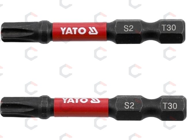 Smūginiai antgaliai T-Star (Torx) T30 | S2 plienas | 6,3 mm (1/4") | 2 vnt. (YT-78056) 1 Smūginiai antgaliai T-Star (Torx) T30 | S2 plienas | 6,3 mm (1/4") | 2 vnt. (YT-78056) 1