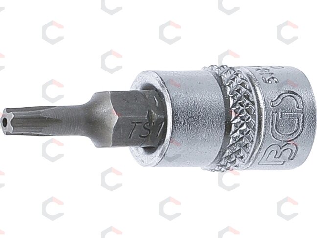 Antgalis 1/4" įpresuotas į galvutę su skyle, penkiakampis TS15x38mm (5184-TS15)