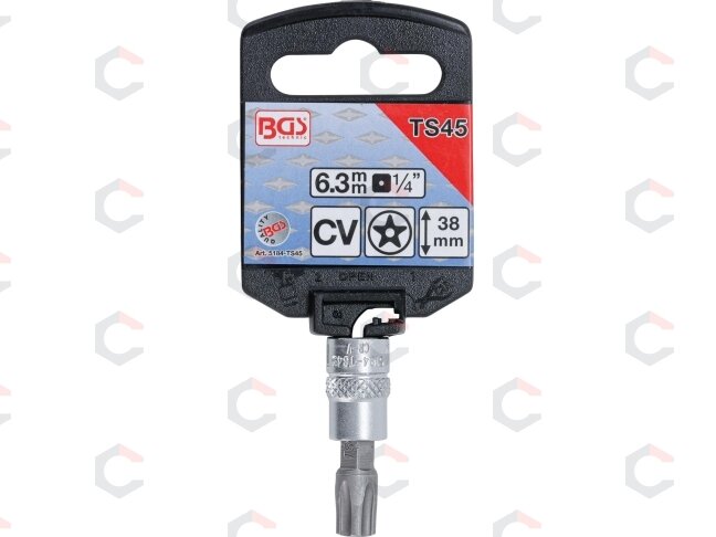 Antgalis įpresuotas | 6,3 mm (1/4") | T-Star (Torx) penkiakampis TS45 (5184-TS45) 1