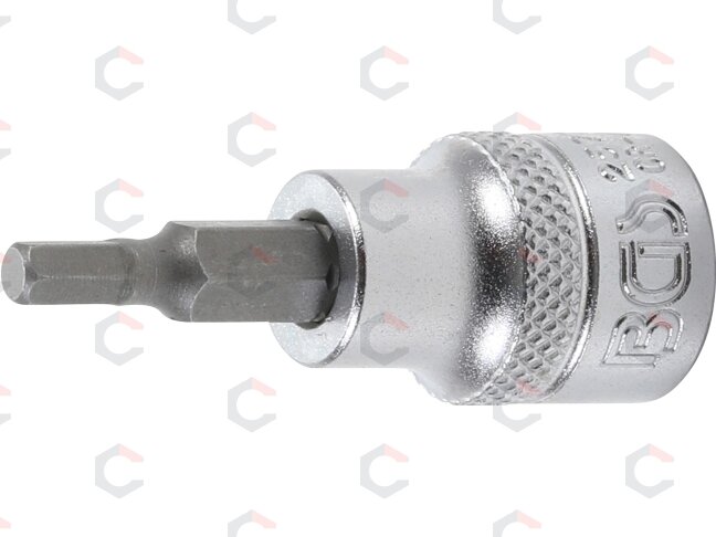 Antgalis įpresuotas į galvutę | 10 mm (3/8") | hex šešiakampis 4 mm (2577) Antgalis įpresuotas į galvutę | 10 mm (3/8") | hex šešiakampis 4 mm (2577)