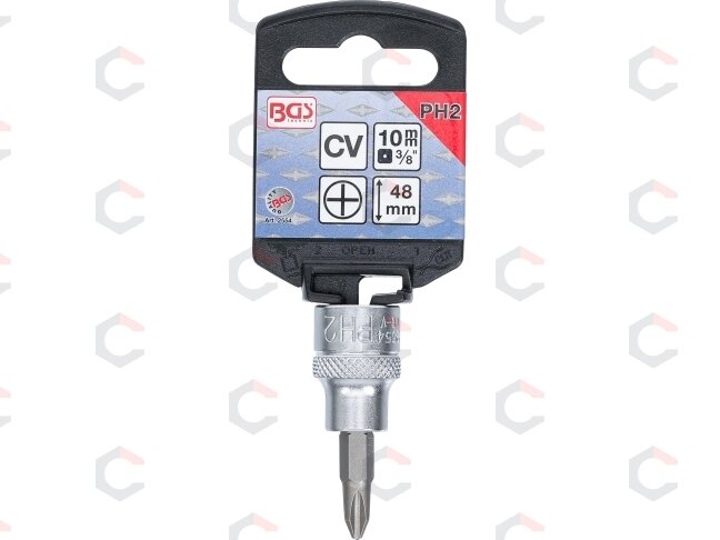 Antgalis įpresuotas į galvutę | 10 mm (3/8") | Kryžminis PH2 (2554) 1 Antgalis įpresuotas į galvutę | 10 mm (3/8") | Kryžminis PH2 (2554) 1