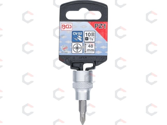 Antgalis įpresuotas į galvutę | 10 mm (3/8") | Kryžminis PZ1 (2550) 1 Antgalis įpresuotas į galvutę | 10 mm (3/8") | Kryžminis PZ1 (2550) 1