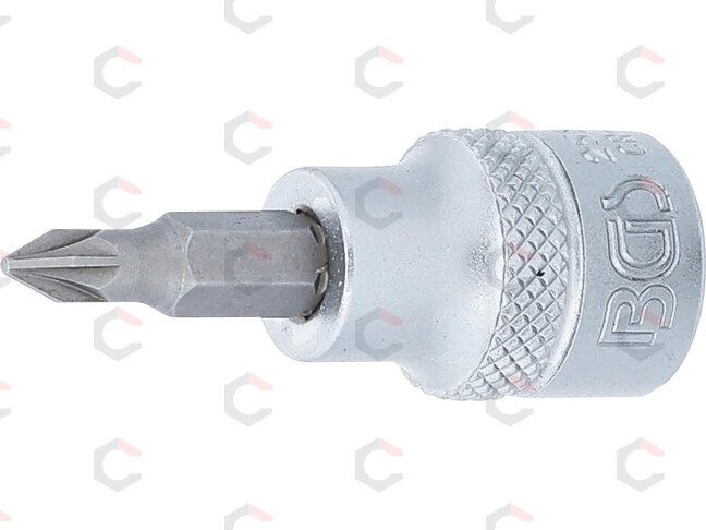 Antgalis įpresuotas į galvutę | 10 mm (3/8") | Kryžminis PZ1 (2550) Antgalis įpresuotas į galvutę | 10 mm (3/8") | Kryžminis PZ1 (2550)