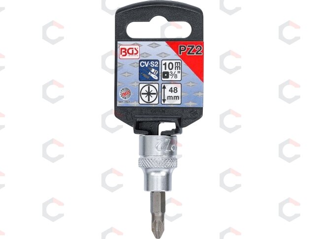 Antgalis įpresuotas į galvutę | 10 mm (3/8") | Kryžminis PZ2 (2551) 1 Antgalis įpresuotas į galvutę | 10 mm (3/8") | Kryžminis PZ2 (2551) 1