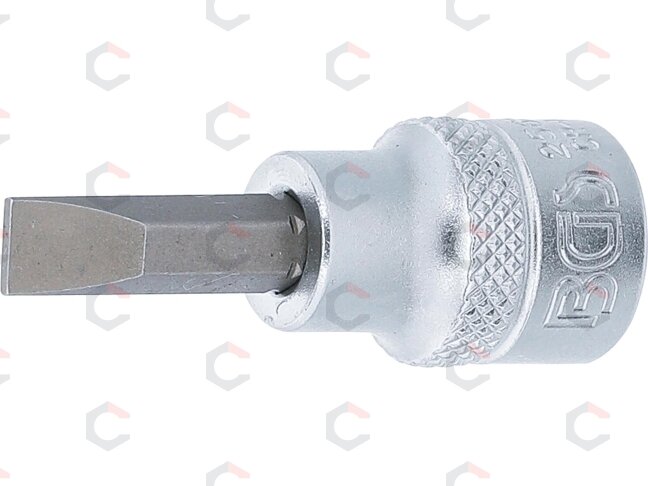 Antgalis įpresuotas į galvutę | 10 mm (3/8") | Plokščias SL 7 mm (2568) Antgalis įpresuotas į galvutę | 10 mm (3/8") | Plokščias SL 7 mm (2568)