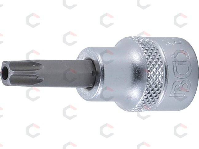 Antgalis įpresuotas į galvutę | 10 mm (3/8") | T-Star su skyle | (Torx) T40 (2575)