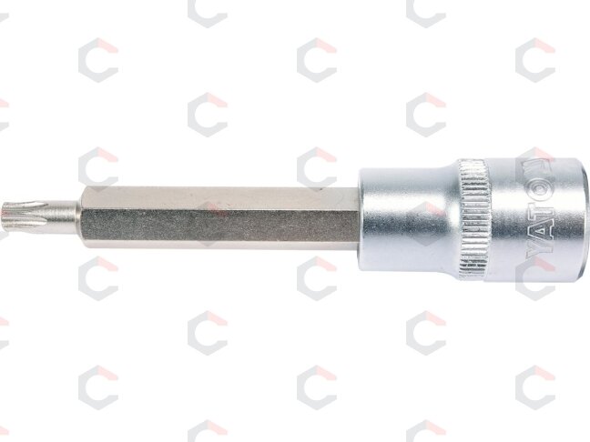 Antgalis įpresuotas į galvutę 1/2", 100 mm ilgio, T30 (YT-04323) 2 Antgalis įpresuotas į galvutę 1/2", 100 mm ilgio, T30 (YT-04323) 2