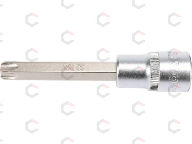 Antgalis įpresuotas į galvutę 1/2", S2, 100 mm, T55 (YT-04327) 2 Antgalis įpresuotas į galvutę 1/2", S2, 100 mm, T55 (YT-04327) 2