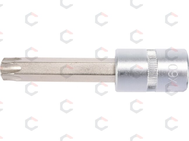 Antgalis įpresuotas į galvutę 1/2", S2, 100 mm, T60 (YT-04328) 1 Antgalis įpresuotas į galvutę 1/2", S2, 100 mm, T60 (YT-04328) 1