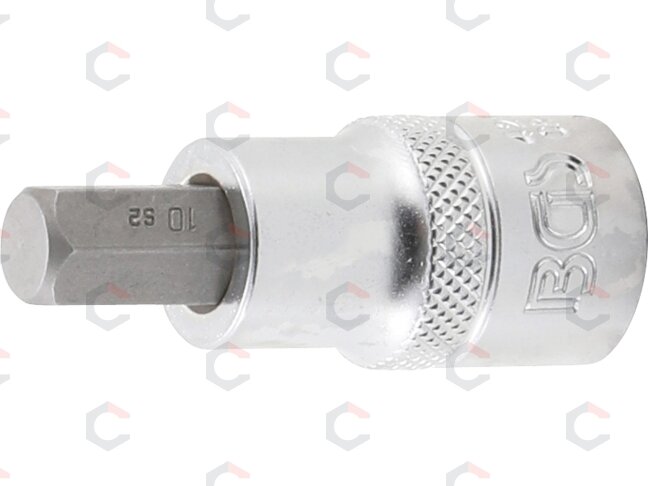 Antgalis įpresuotas į galvutę | 12,5 mm (1/2") | hex šešiakampis 10 mm (4255) Antgalis įpresuotas į galvutę | 12,5 mm (1/2") | hex šešiakampis 10 mm (4255)