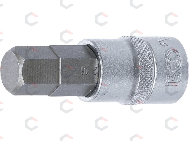 Antgalis įpresuotas į galvutę | 12,5 mm (1/2") | hex šešiakampis 16 mm (5052-16) Antgalis įpresuotas į galvutę | 12,5 mm (1/2") | hex šešiakampis 16 mm (5052-16)