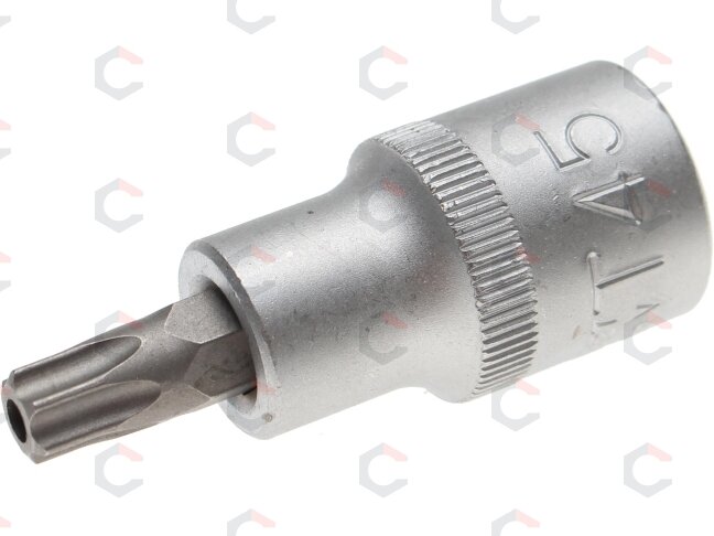 Antgalis įpresuotas į galvutę | 12,5 mm (1/2") | T-Star su skyle (Torx) T45 (4327) 2 Antgalis įpresuotas į galvutę | 12,5 mm (1/2") | T-Star su skyle (Torx) T45 (4327) 2