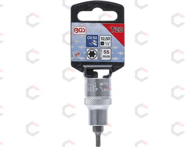 Antgalis įpresuotas į galvutę | 12,5 mm (1/2") | T-Star (Torx) T20 (4369) 1 Antgalis įpresuotas į galvutę | 12,5 mm (1/2") | T-Star (Torx) T20 (4369) 1