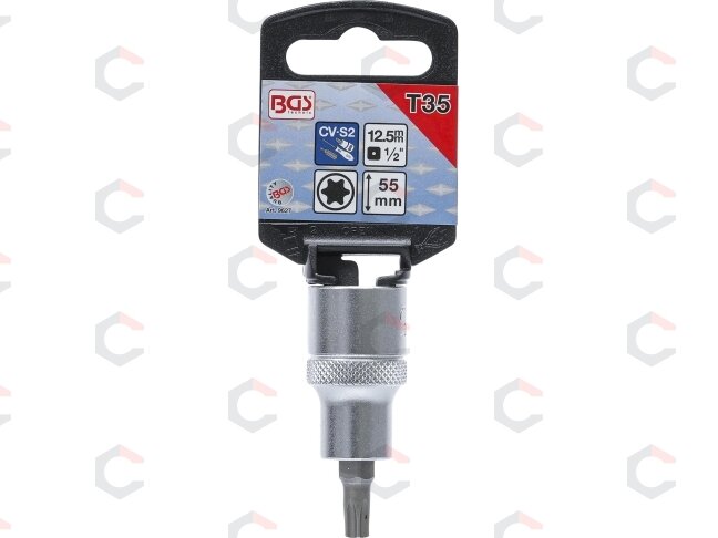 Antgalis įpresuotas į galvutę | 12,5 mm (1/2") | T-Star (Torx) T35 (9627) 1 Antgalis įpresuotas į galvutę | 12,5 mm (1/2") | T-Star (Torx) T35 (9627) 1