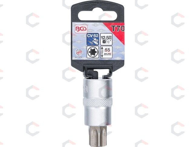 Antgalis įpresuotas į galvutę | 12,5 mm (1/2") | T-Star (Torx) T70 (4379) 1 Antgalis įpresuotas į galvutę | 12,5 mm (1/2") | T-Star (Torx) T70 (4379) 1